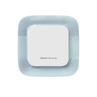 Curativo Biatain Silicone Ag 10x10cm - Coloplast (39637) - Caixa c/ 5 un.
