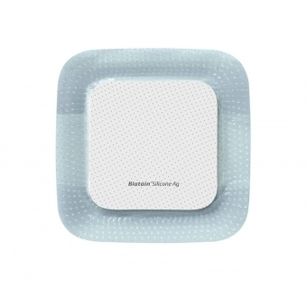 Curativo Biatain Silicone Ag 10x10cm - Coloplast (39637) - Caixa c/ 5 un.