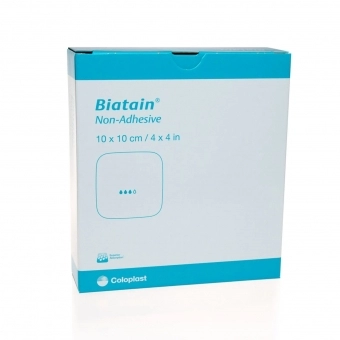 Curativo Biatain Não Adesivo 10x10 - Coloplast (33410) - Caixa c/ 10 un.