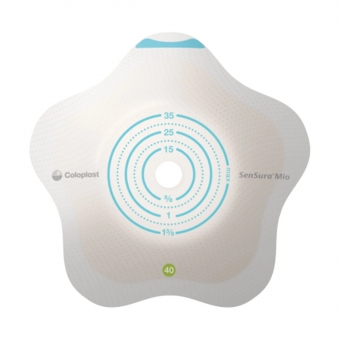 SenSura Mio Base Ades Concave 40mm Recort 10-35mm - Coloplast (18500) - Caixa c/ 5 un.