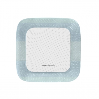 Curativo Biatain Silicone Ag 12,5x12,5cm  - Coloplast (39638) - Caixa c/ 5 un.