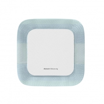 Curativo Biatain Silicone Ag 12,5x12,5cm  - Coloplast (39638) - Caixa c/ 5 un.
