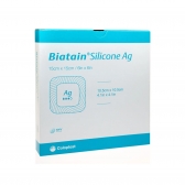 Curativo Biatain® Silicone Ag 15x15cm - Coloplast (39639) - Caixa c/ 5 un.