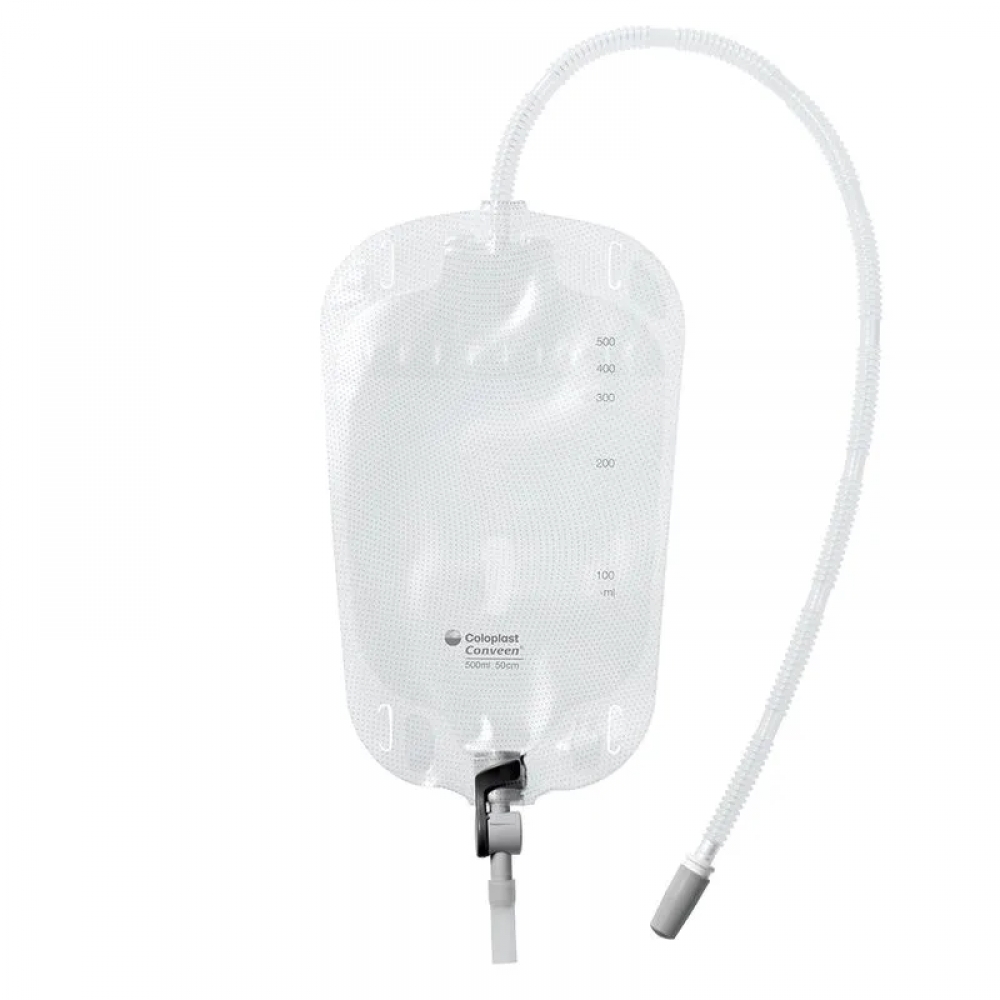 Conveen® Contour Bolsa Perna Security Tubo 50cm 500ml - Coloplast (5161) - Caixa c/ 10 un.