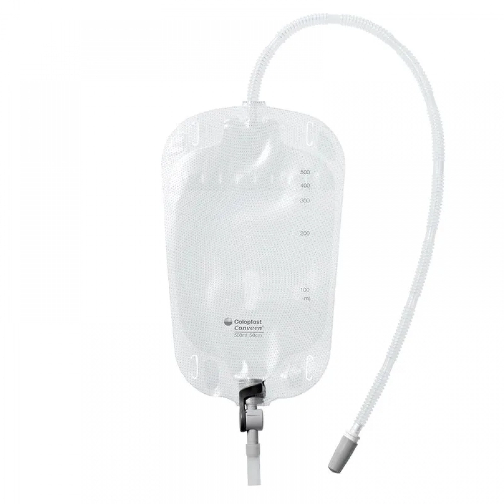 Conveen Contour Bolsa Perna Security Tubo 50cm 500ml - Coloplast (5161) - Caixa c/ 10 un.