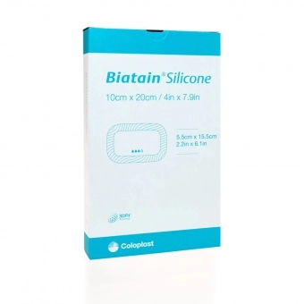 Curativo Biatain Silicone Pos-Op 10x20 - Coloplast (33400) - Caixa c/ 5 un.