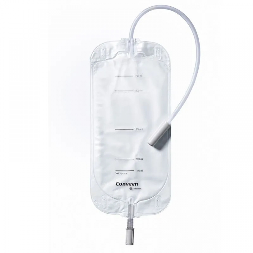 Conveen® Contour Bolsa Contorno Perna Tubo 600ml Estéril - Coloplast (5171) - Caixa c/ 10 un.