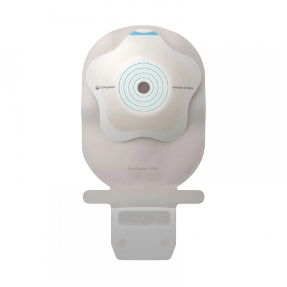 SenSura Mio 1 Pc Concave Dren Cinza 10-60mm Maxi - Coloplast (18280) - Caixa c/ 10 un.