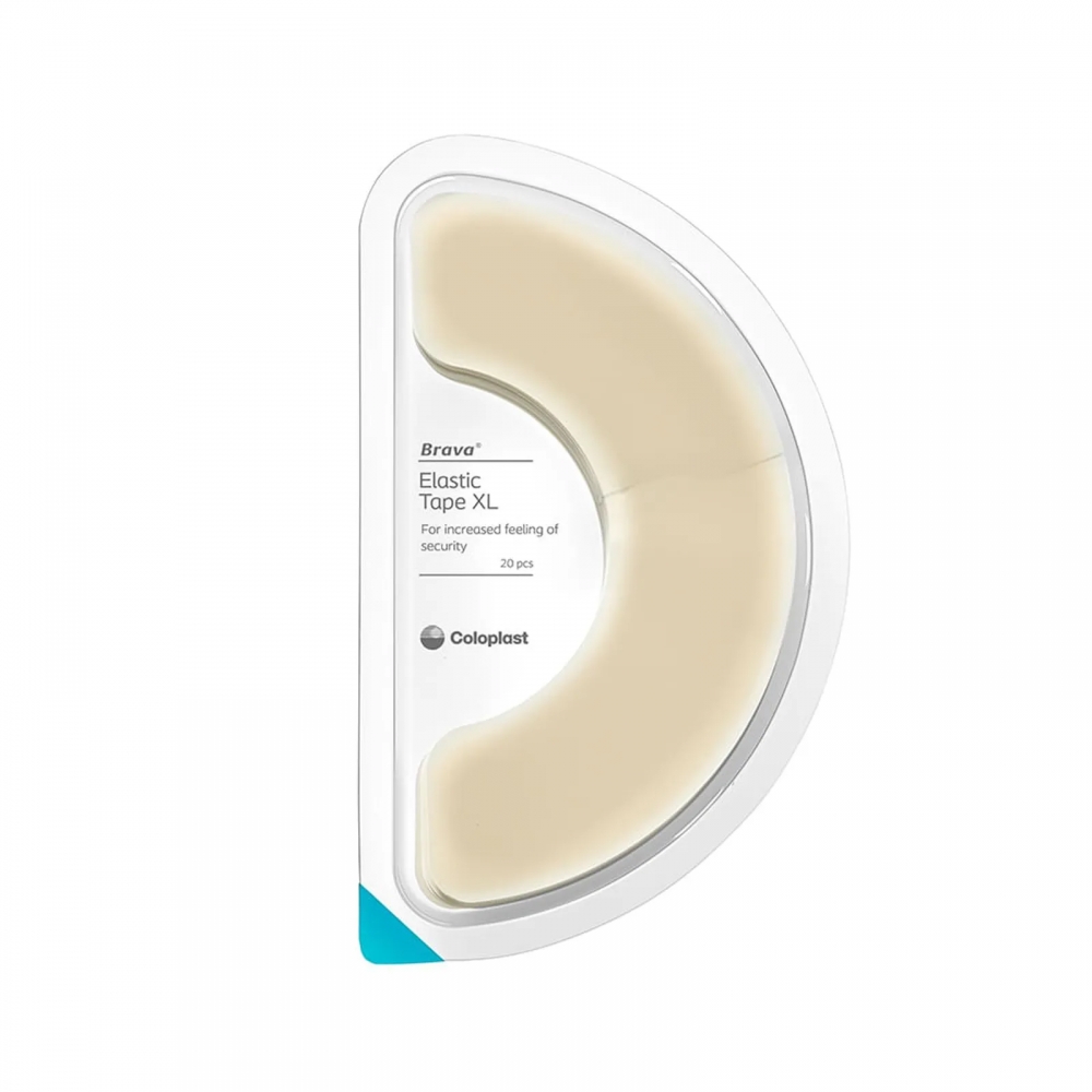 Brava® Fita Adesiva Elástica Formato C - Coloplast (12070) - Caixa c/ 20 un.